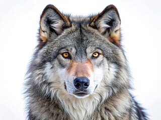 Fototapeta premium A digital, lifelike gray wolf, artfully rendered.