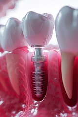Dental implant in the gum