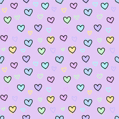 seamless background with hearts