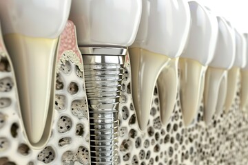 Dental implant in the gum