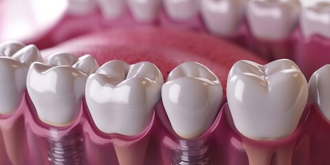 Dental implant in the gum