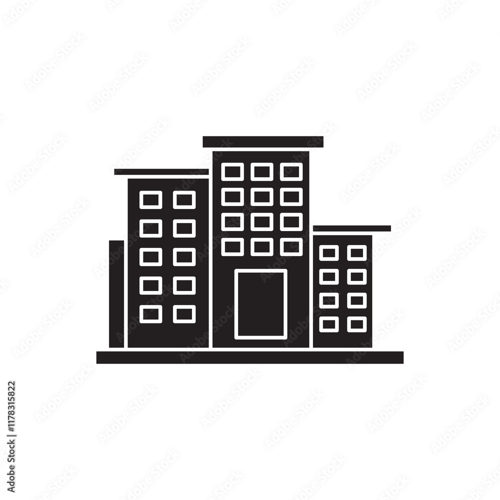Poster Buildings architecture vector ,simple trendy style illustration for web and app..eps