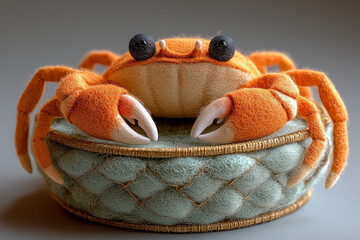 Chinese Specialties Whole Hairy Crab Chinese Mitten Crab Felt Style