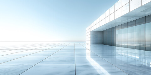 City Buildings And Plazas Ground Level Closeup Car Ad Background