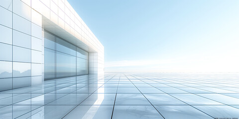 City Buildings And Plazas Ground Level Closeup Car Ad Background