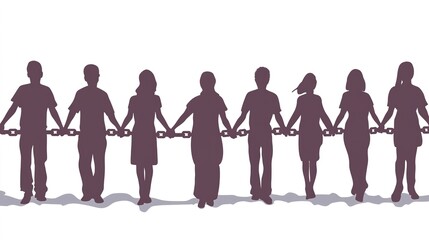 National Human Trafficking Awareness Day message with impactful text, isolated on a clean white background, designed to raise awareness and promote action against human trafficking.