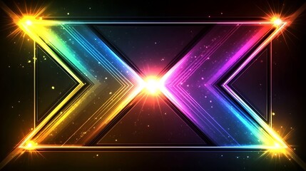 Obraz premium Abstract Colorful Geometric Light Design