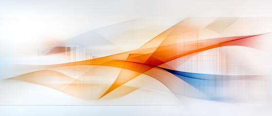 Obraz premium Abstract design with flowing orange and blue waves, creating dynamic feel