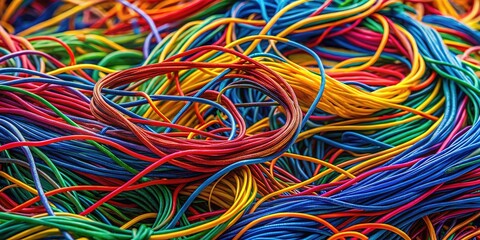 Colorful, surreal abstract wire constructions.