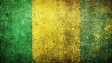 Naklejka premium Colorful grunge poster, bold yellow-green, vintage feel.