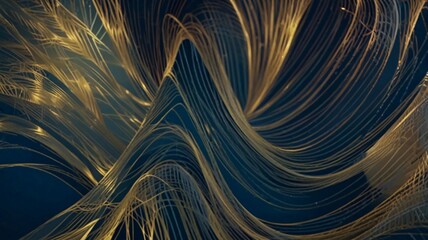 abstract luxury golden wallpaper, wavy line art background. Art Deco Pattern, texture for print, fabric, packaging design. Vintage illustration