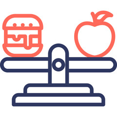 Balanced Diet line color icon