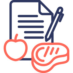 Meal Planning line color icon
