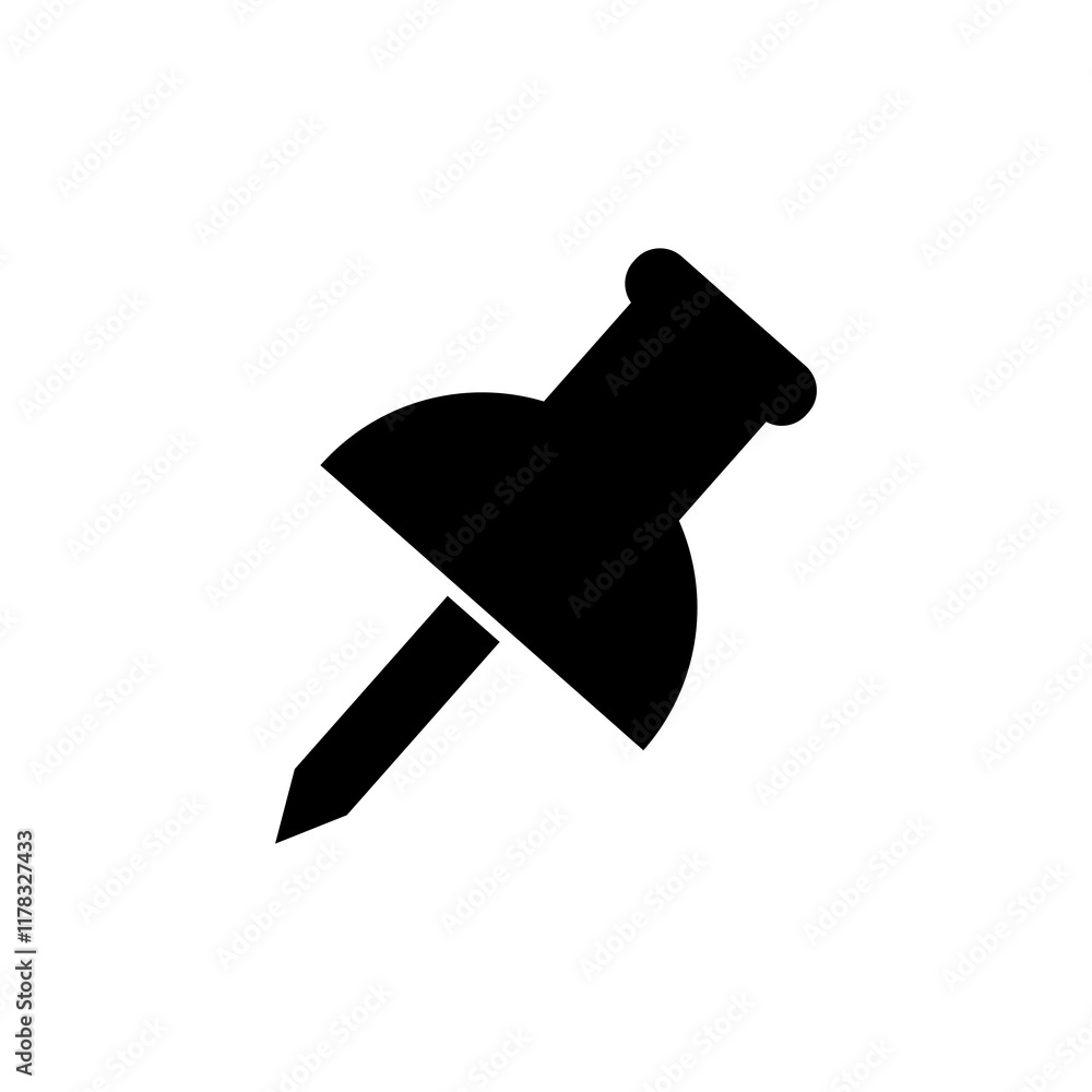 Poster push pin vector icon. vector thumbtack trendy style illustration for web and app..eps