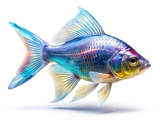 Fototapeta premium Transparent Fish, Isolated on White Background - High-Resolution Stock Photo