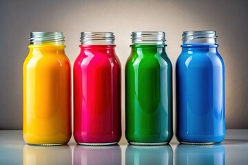 Vibrant Paint Bottles Architectural Still Life Photography