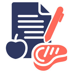 Meal Planning glyph color icon