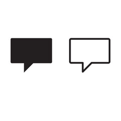 Speech square vector icon.vector flat black trendy style illustration for web and app..eps