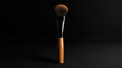 Make up brush mockup on black background