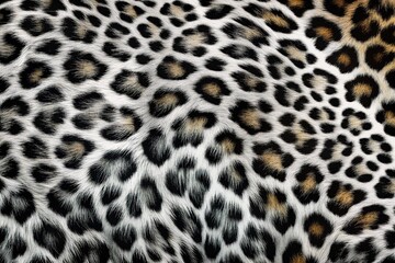 Leopard print, AI generated, black and white, conceptual.