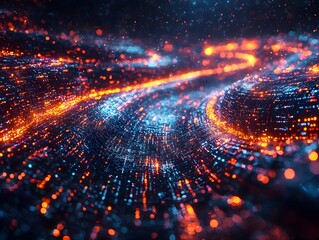 Futuristic Digital Visualization of Transformative Supply Chain Dynamics