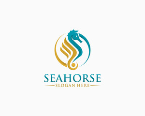 Technology seahorse logo
