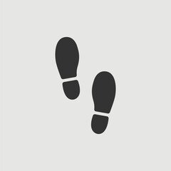 Vector Simple Isolated Shoeprint Icon