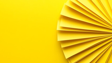 Yellow Paper Fan Abstract Background Design