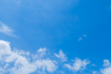 青空と白い雲　背景素材