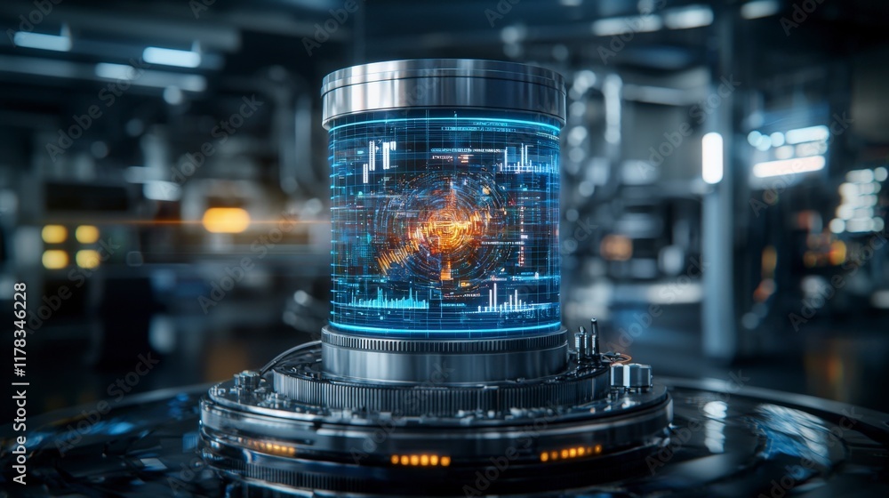 Fototapete Predictive data analysis model showcasing future trends in technology laboratory environment digital visualization