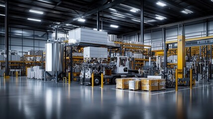 Efficient inbound logistics operations modern warehouse industrial setting streamlined supply chain aerial view organization