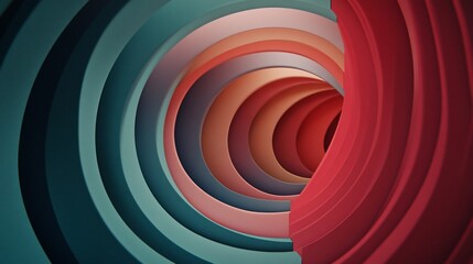 Abstract swirling colorful circles tunnel.