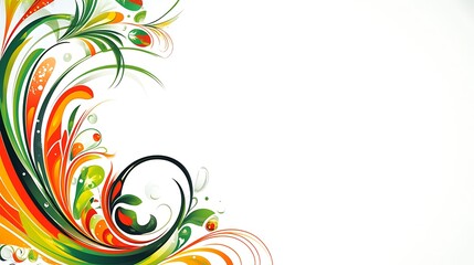 Abstract Colorful Floral Swirl Design Background