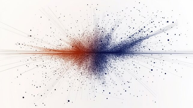 A scatter plot design with empty space between data points, ideal for showing relationships between data sets.