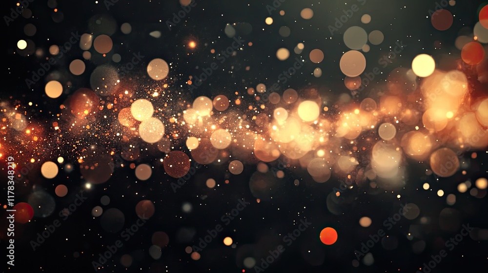 Poster an abstract concept of glowing dots forming the shape of a light bulb in the air.