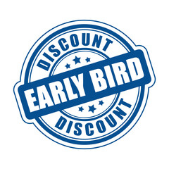 Early Bird Discount Sticker Vector