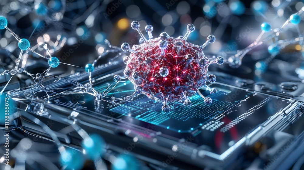 Aufkleber Nanomaterials technology advances in material science virus detection systems in modern research environments