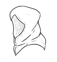 hood digital illustration drawing isolated