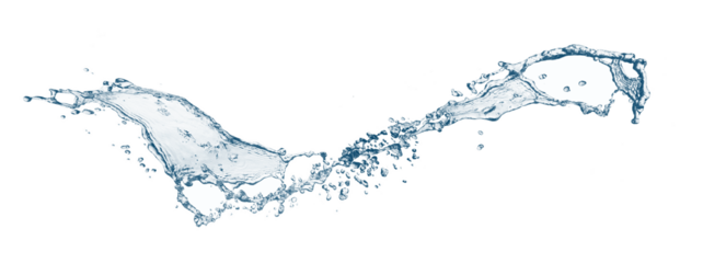 青い波と水しぶき