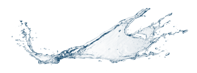 青い波と水しぶき