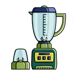 Classic model green blender with spice grinder