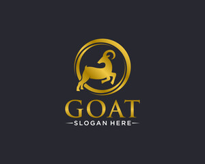 Golden goat logo