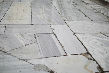 Cracked of marble tiles, Texture background