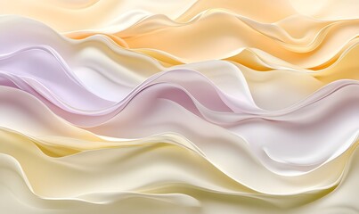 Obraz premium Abstract pastel waves, flowing fabric texture.