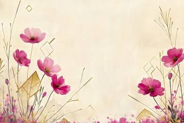 Beautiful pink flowers against a soft, textured background.