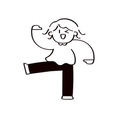 喜ぶ女性のイラスト