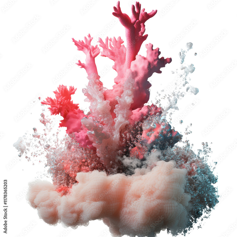 Poster beautiful pink and blue clouds gently floating in a clear sky creating a dreamy and serene atmospher