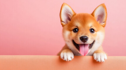 Adorable Corgi puppy with a playful expression
