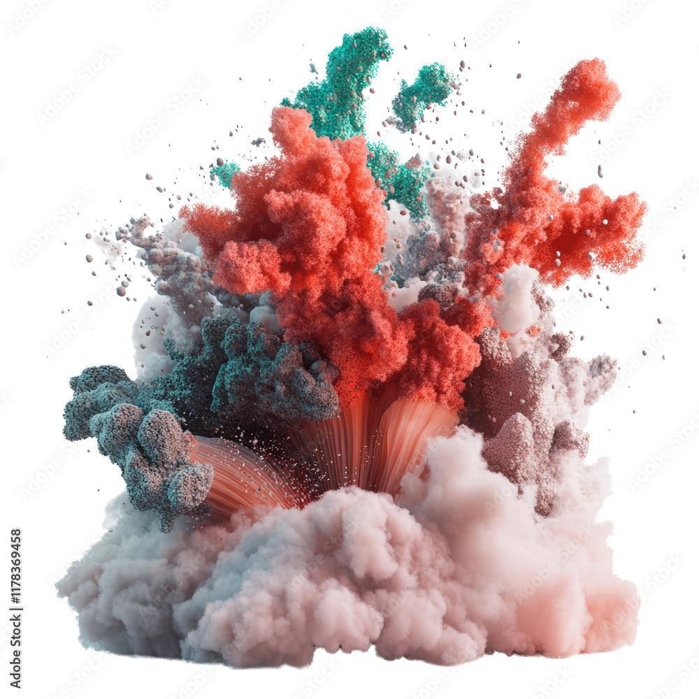 Poster vibrant and dreamy colored clouds create a dazzling explosion of colorful patterns against a bright 
