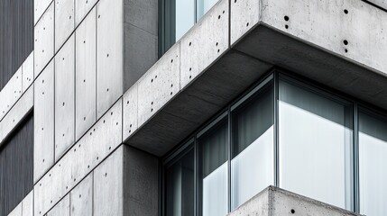 Concrete Architectural Detail: Modern Building Facade